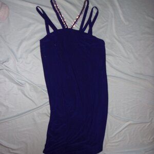 size 10 womens floral blue bling  formal dress dance medium large ten formal